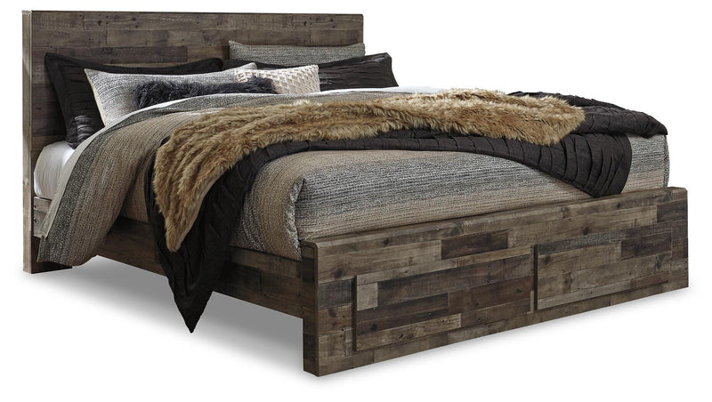 Derekson Multi Gray King Storage Bed, Dresser and Chest - B200B76