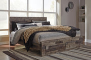 Derekson Multi Gray King Storage Bed, Dresser and Chest - B200B76