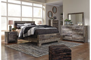 Derekson Multi Gray Queen Panel Bed - Gate FurnitureQueen Bed