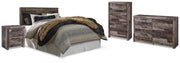 Derekson Multi Gray Queen Panel Headboard, Dresser, Chest and Nightstand - B200B56