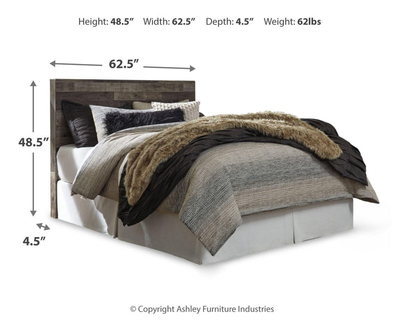 Derekson Multi Gray Queen Panel Headboard, Dresser, Chest and Nightstand - B200B56