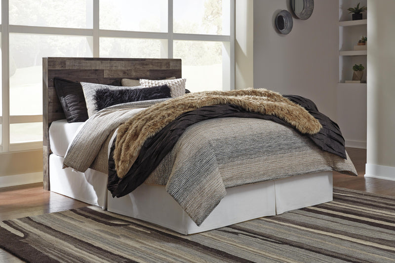 Derekson Multi Gray Queen Panel Headboard, Dresser, Mirror and Nightstand - B200B45