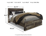 Derekson Multi Gray Queen Panel Storage Bed, Dresser, Mirror and 2 Nightstands - B200B49