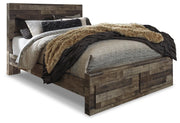Derekson Multi Gray Queen Storage Bed, 2 Chests and 2 Nightstands - B200B71