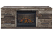 Derekson Multi Gray TV Stand with Electric Fireplace - Gate FurnitureTV Stand