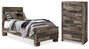 Derekson Multi Gray Twin Panel Bed and Chest - B200B66