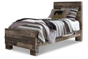 Derekson Multi Gray Twin Panel Bed - Gate FurnitureTwin Bed
