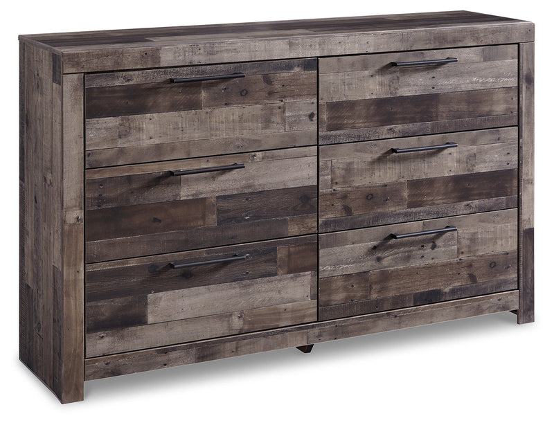 Derekson Twin Panel Bed with Dresser in Multi Gray from Ashley - Luna Furniture