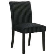 Dermott Upholstered Parson Dining Side Chair Black (Set of 2) - 106512BLK