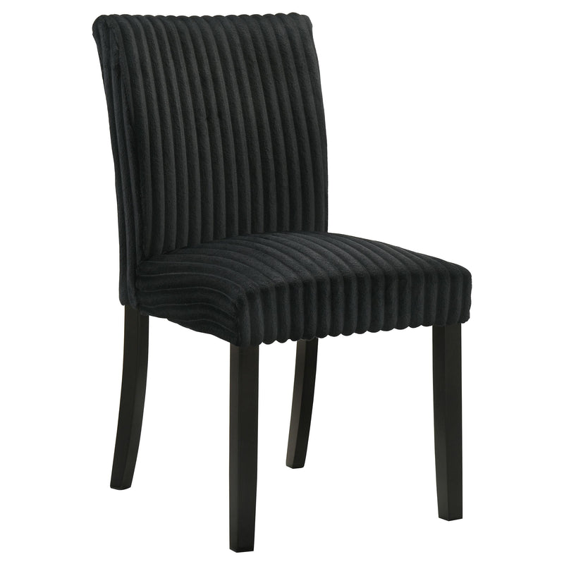 Dermott Upholstered Parson Dining Side Chair Black (Set of 2) - 106512BLK