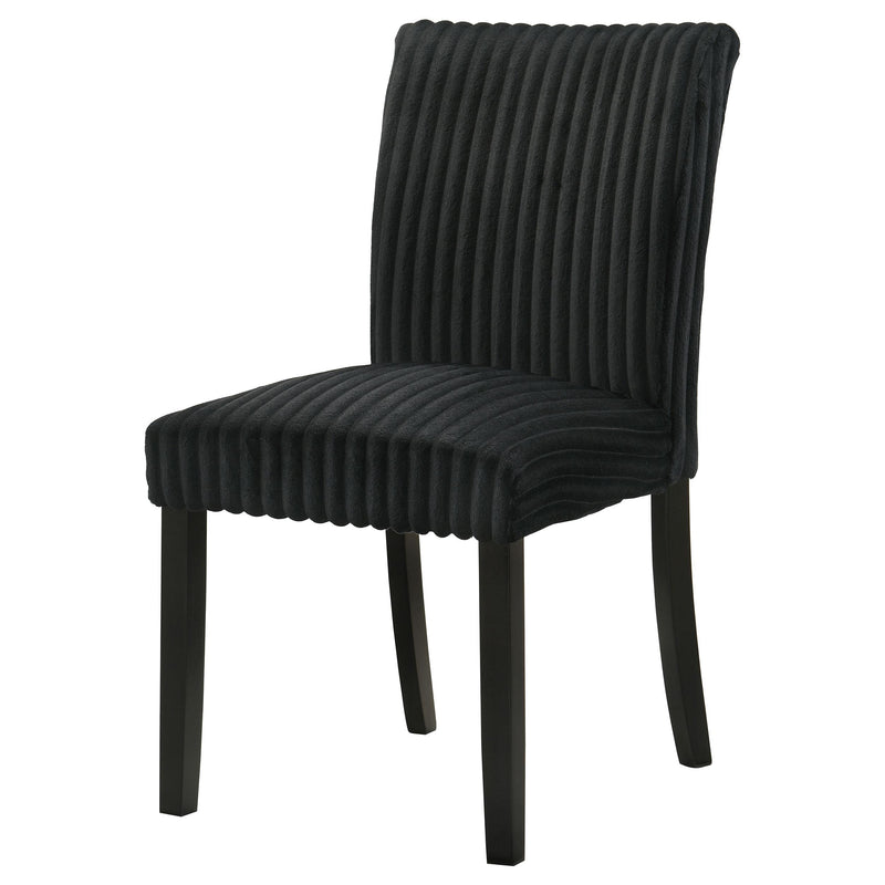 Dermott Upholstered Parson Dining Side Chair Black (Set of 2) - 106512BLK