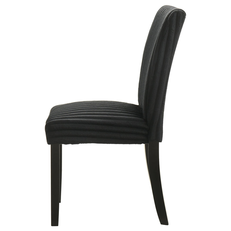 Dermott Upholstered Parson Dining Side Chair Black (Set of 2) - 106512BLK