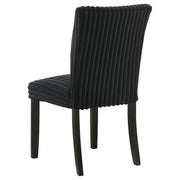 Dermott Upholstered Parson Dining Side Chair Black (Set of 2) - 106512BLK