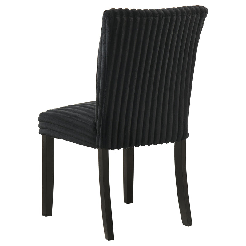 Dermott Upholstered Parson Dining Side Chair Black (Set of 2) - 106512BLK