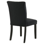 Dermott Upholstered Parson Dining Side Chair Black (Set of 2) - 106512BLK
