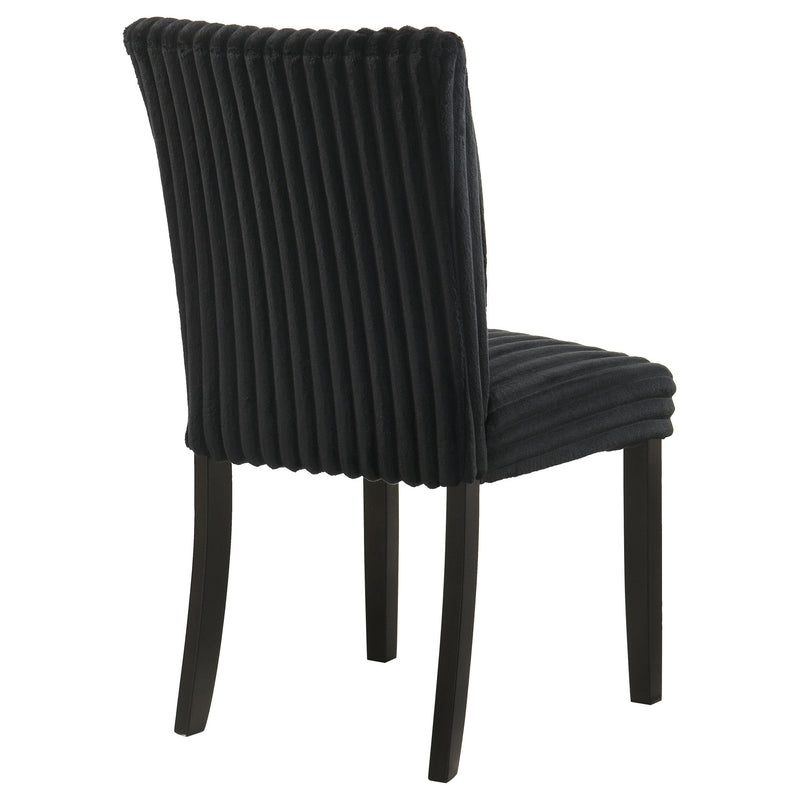 Dermott Upholstered Parson Dining Side Chair Black (Set of 2) - 106512BLK