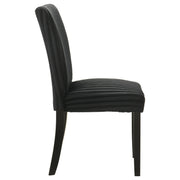 Dermott Upholstered Parson Dining Side Chair Black (Set of 2) - 106512BLK