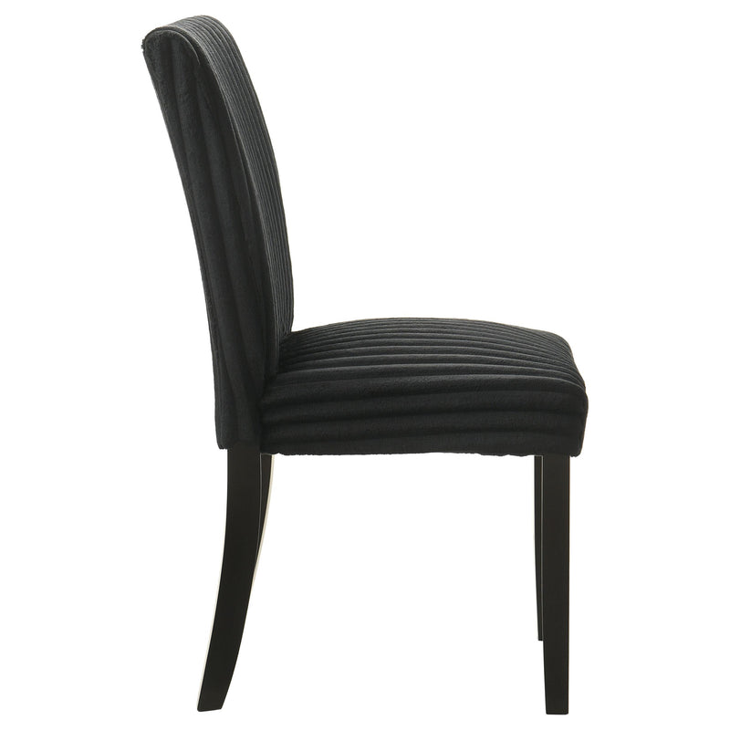 Dermott Upholstered Parson Dining Side Chair Black (Set of 2) - 106512BLK