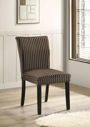 Dermott Upholstered Parson Dining Side Chair Chocolate (Set of 2) - 106512CH