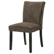 Dermott Upholstered Parson Dining Side Chair Chocolate (Set of 2) - 106512CH
