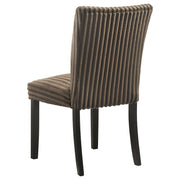 Dermott Upholstered Parson Dining Side Chair Chocolate (Set of 2) - 106512CH