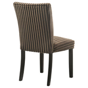 Dermott Upholstered Parson Dining Side Chair Chocolate (Set of 2) - 106512CH