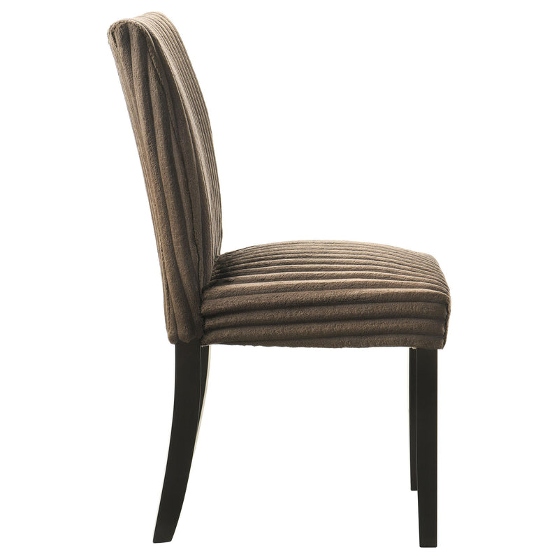 Dermott Upholstered Parson Dining Side Chair Chocolate (Set of 2) - 106512CH