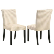 Dermott Upholstered Parson Dining Side Chair Cream (Set of 2) - 106512CRM
