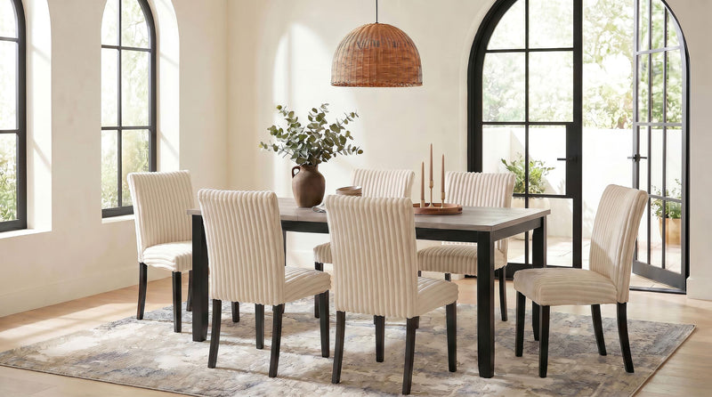 Dermott Upholstered Parson Dining Side Chair Cream (Set of 2) - 106512CRM