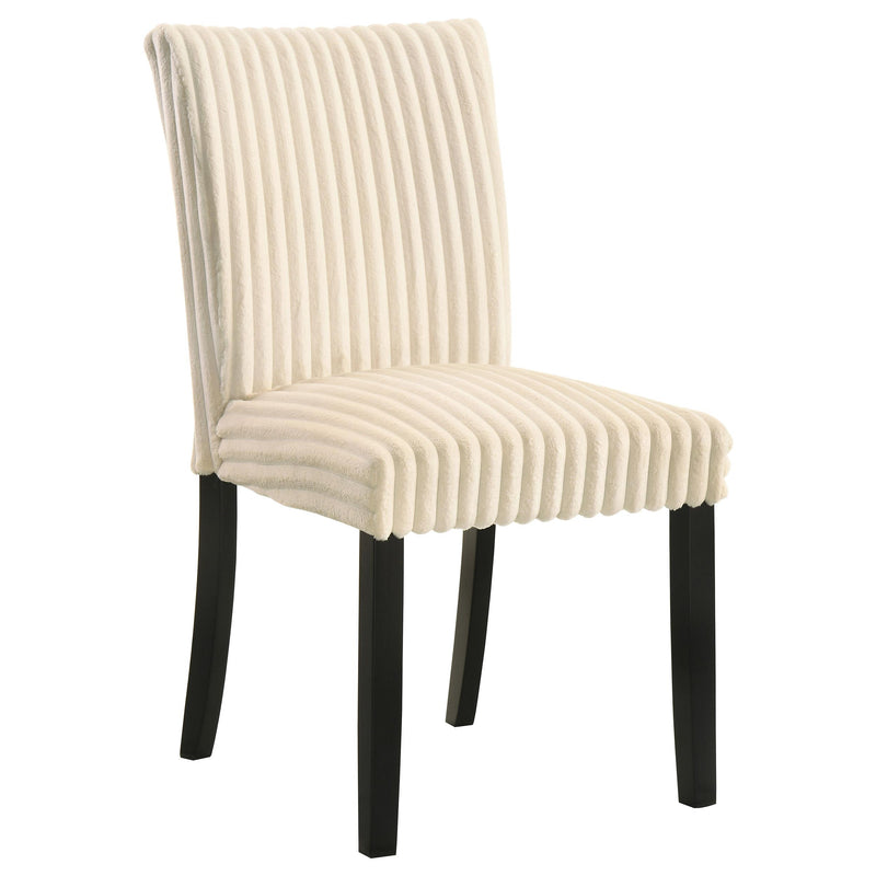 Dermott Upholstered Parson Dining Side Chair Cream (Set of 2) - 106512CRM