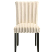 Dermott Upholstered Parson Dining Side Chair Cream (Set of 2) - 106512CRM