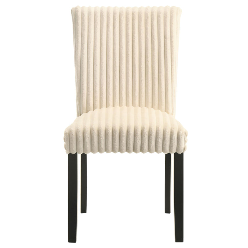 Dermott Upholstered Parson Dining Side Chair Cream (Set of 2) - 106512CRM