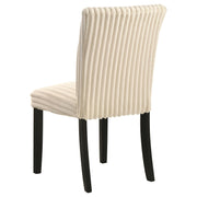 Dermott Upholstered Parson Dining Side Chair Cream (Set of 2) - 106512CRM