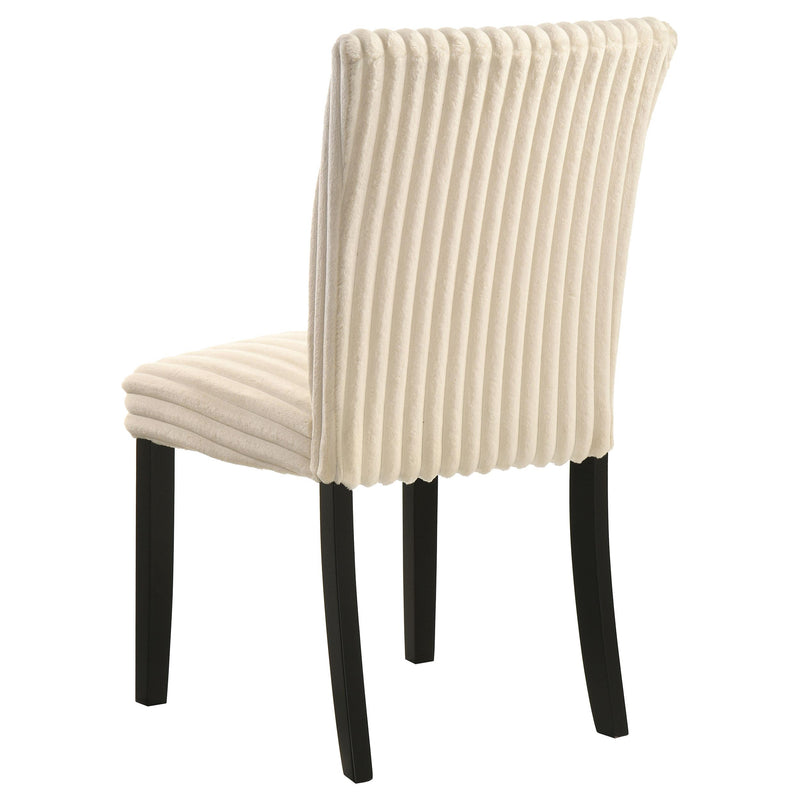 Dermott Upholstered Parson Dining Side Chair Cream (Set of 2) - 106512CRM