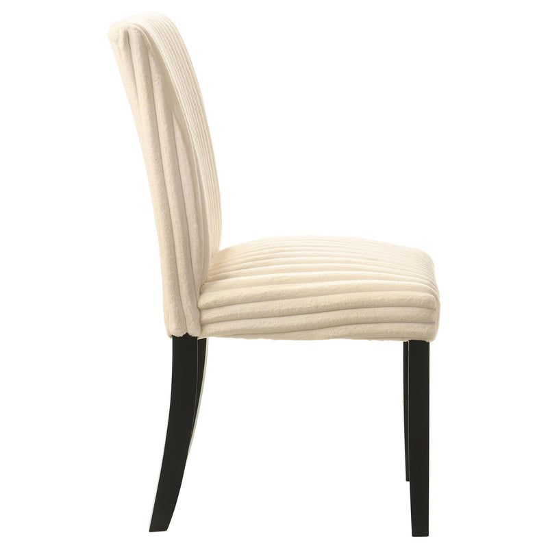 Dermott Upholstered Parson Dining Side Chair Cream (Set of 2) - 106512CRM