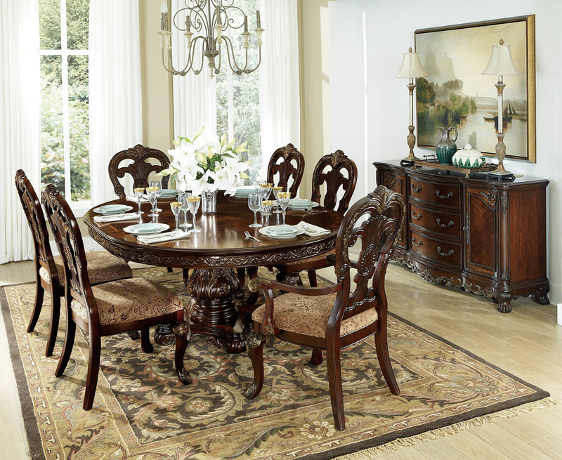 Deryn Park Cherry Extendable Round/Oval Dining Set - Gate FurnitureDining Room Set