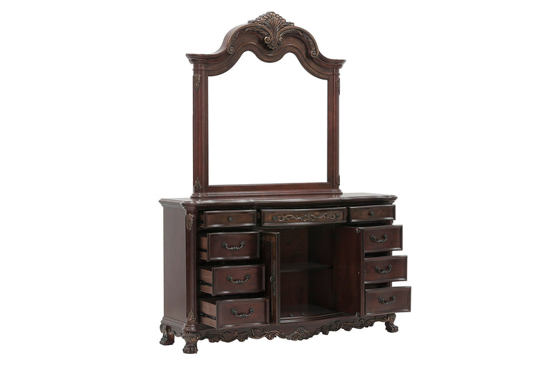 Deryn Park Cherry Sleigh Bedroom Set - Gate FurnitureBedroom Set