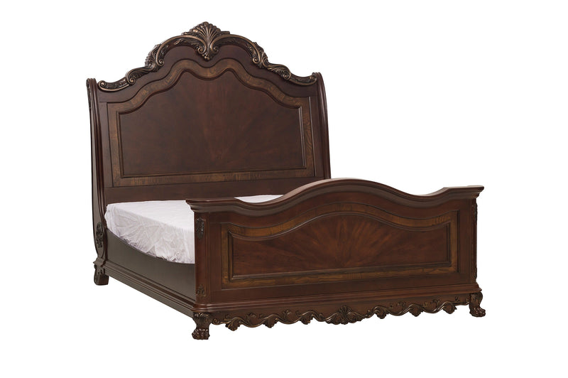 Deryn Park Cherry Sleigh Bedroom Set - Gate FurnitureBedroom Set