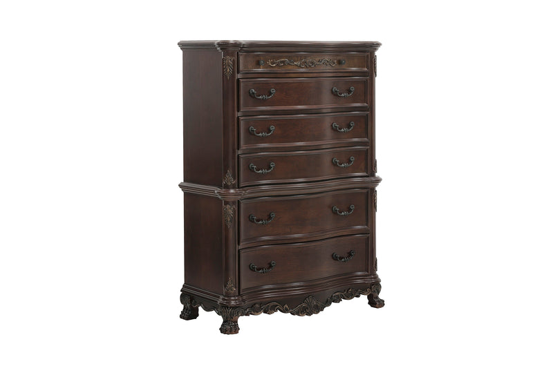 Deryn Park Cherry Sleigh Bedroom Set - Gate FurnitureBedroom Set