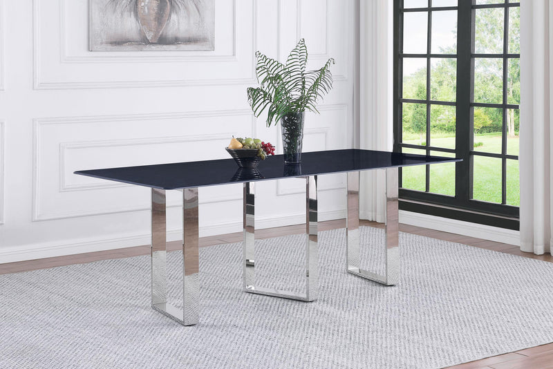 Desden 79-inch Rectangular Sintered Stone Dining Table Grey - 109361