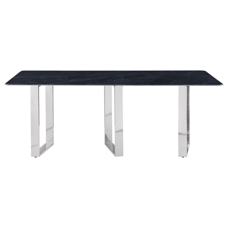 Desden 79-inch Rectangular Sintered Stone Dining Table Grey - 109361