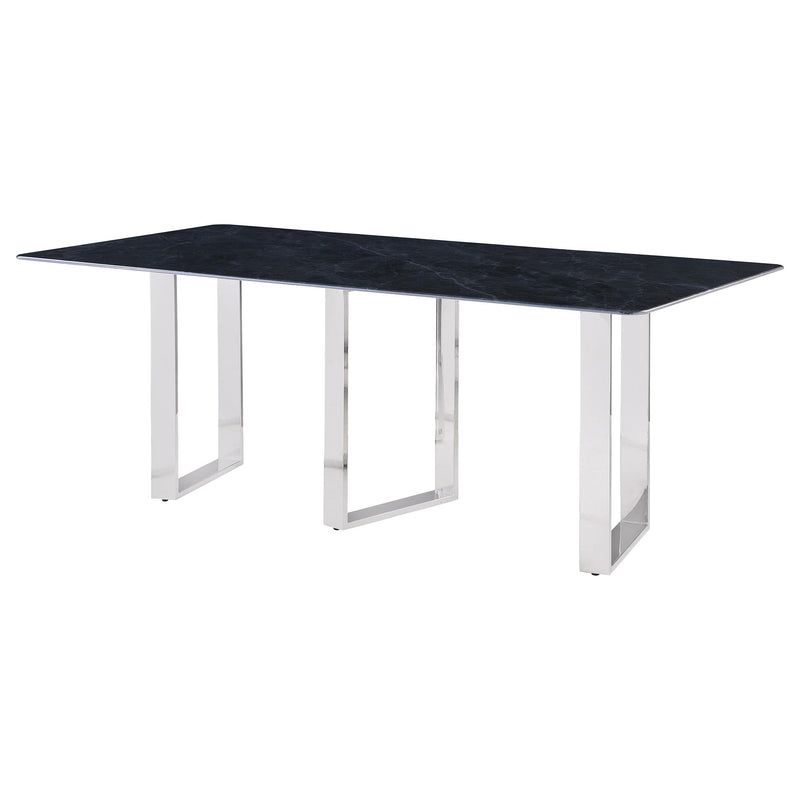 Desden 79-inch Rectangular Sintered Stone Dining Table Grey - 109361