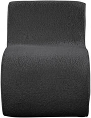 Desiree Boucle Fabric Upholstered Accent Chair in Black - 599Black