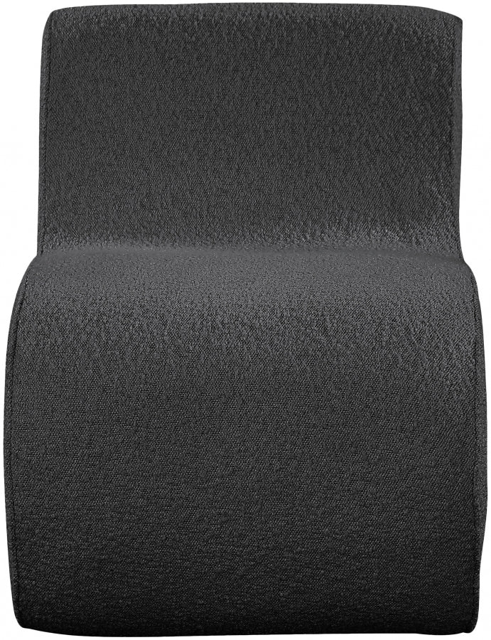Desiree Boucle Fabric Upholstered Accent Chair in Black - 599Black