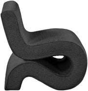 Desiree Boucle Fabric Upholstered Accent Chair in Black - 599Black