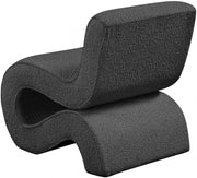 Desiree Boucle Fabric Upholstered Accent Chair in Black - 599Black