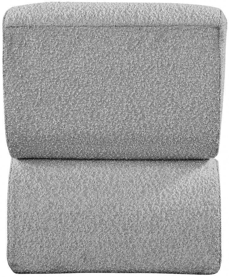Desiree Boucle Fabric Upholstered Accent Chair in Grey - 599Grey