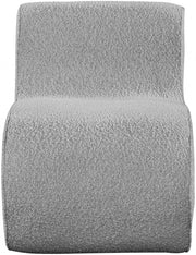 Desiree Boucle Fabric Upholstered Accent Chair in Grey - 599Grey