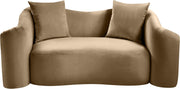 Destin 70" Velvet Upholstered Upholstered Loveseat in Beige - 44052Beige-L