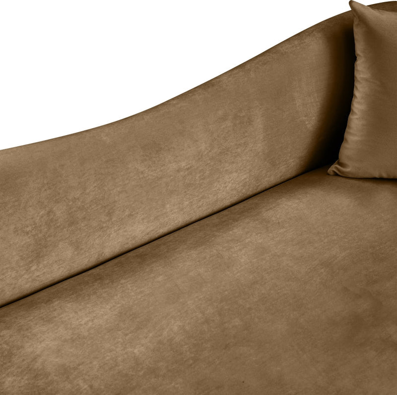 Destin 70" Velvet Upholstered Upholstered Loveseat in Beige - 44052Beige-L